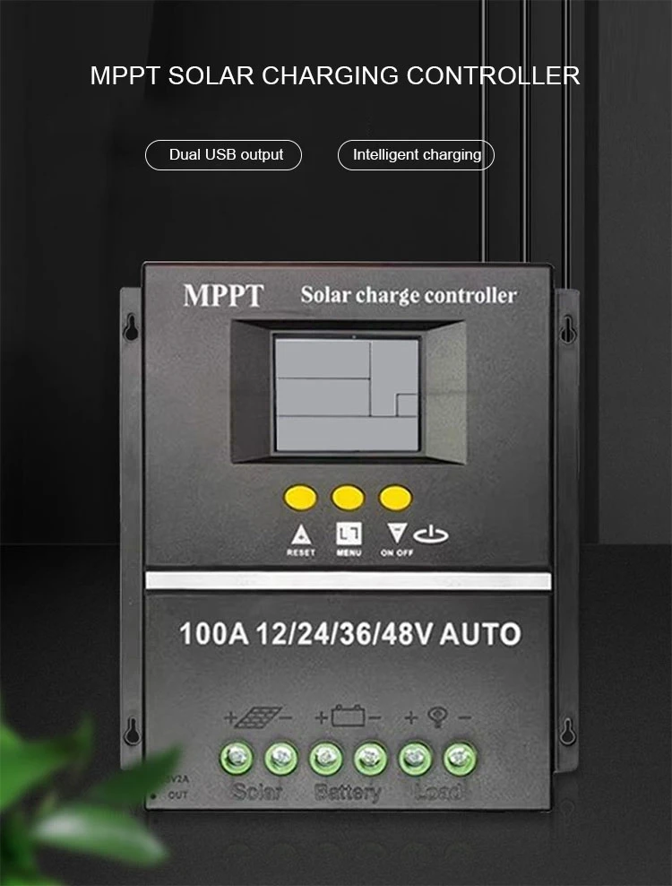 Smart MPPT 100A Solar PV Regulator AUTO 4000W 12V/24V/36V/48V Mppt Solar Charge Controller 60A Switch LED