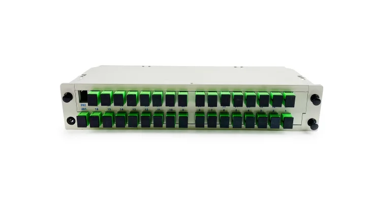 APT Card Type PLC Splitter SC/APC 1x32 Cassette Optical Fiber Plug-in Singlemode for FTTX 