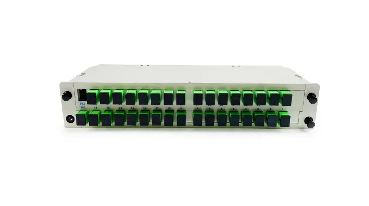 APT Card Type PLC Splitter SC/APC 1x32 Cassette Optical Fiber Plug-in Singlemode for FTTX 
