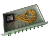 1U Rack Mount PLC Fiber Optic Splitter - 1x8 Telecom-Grade Distribution Box with Ultra-Low