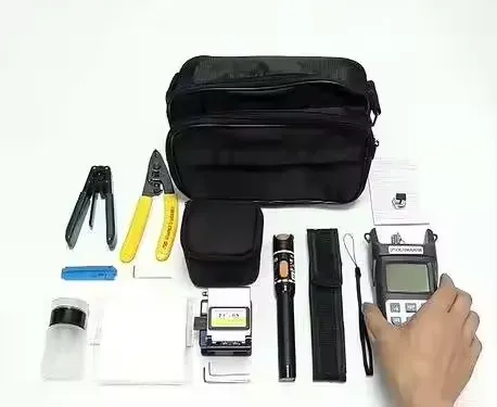 SAIVXIAN FTTH Fiber Optic Tool Kit with SC UPC Power Meter 10mW Visual Fault Locator FC-6S Model DC 12V 1-Year Warranty 4G