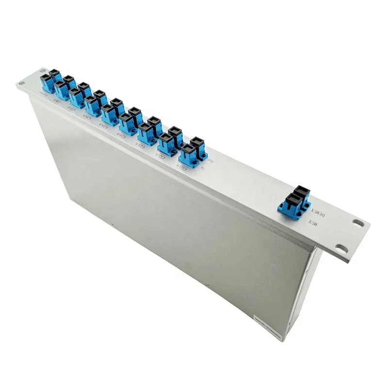 Fiber Optic Equipment ZG TECH Grey 1U 19'' Rack Mount 8CH+EXP DWDM MUX+DEMUX SC/UPC C31-C38 Wavelength 3-Year Warranty-boxintelecom