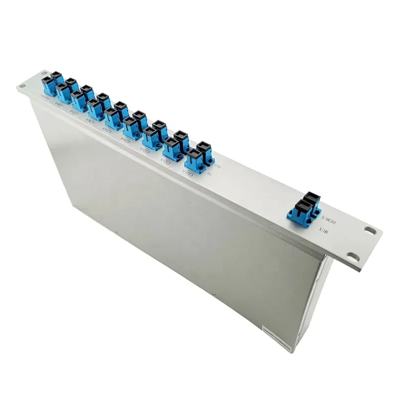 Fiber Optic Equipment ZG TECH Grey 1U 19'' Rack Mount 8CH+EXP DWDM MUX+DEMUX SC/UPC C31-C38 Wavelength 3-Year Warranty-boxintelecom