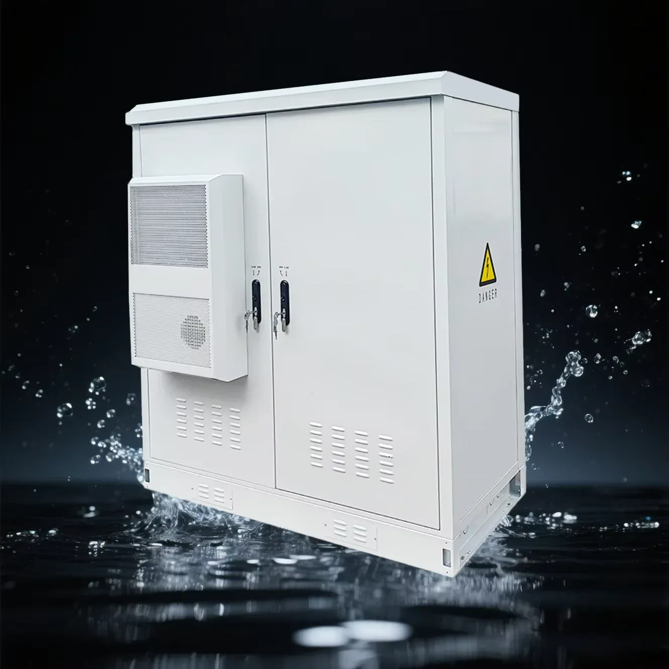 RH OEM ODM Outdoor Two-Compartment 30U Battery Cabinet IP55 Energy Storage Aluminum Steel Powder Coated Stainless Steel-boxintelecom