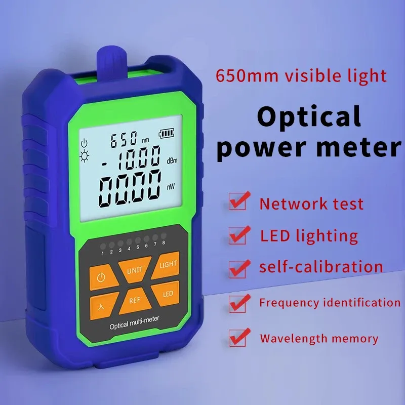 GUANGYAN OPM G5 Fiber Optic Equipment 9 Wavelengths with Network+LED Optical Power Meter Rechargeable Deviser-boxintelecom