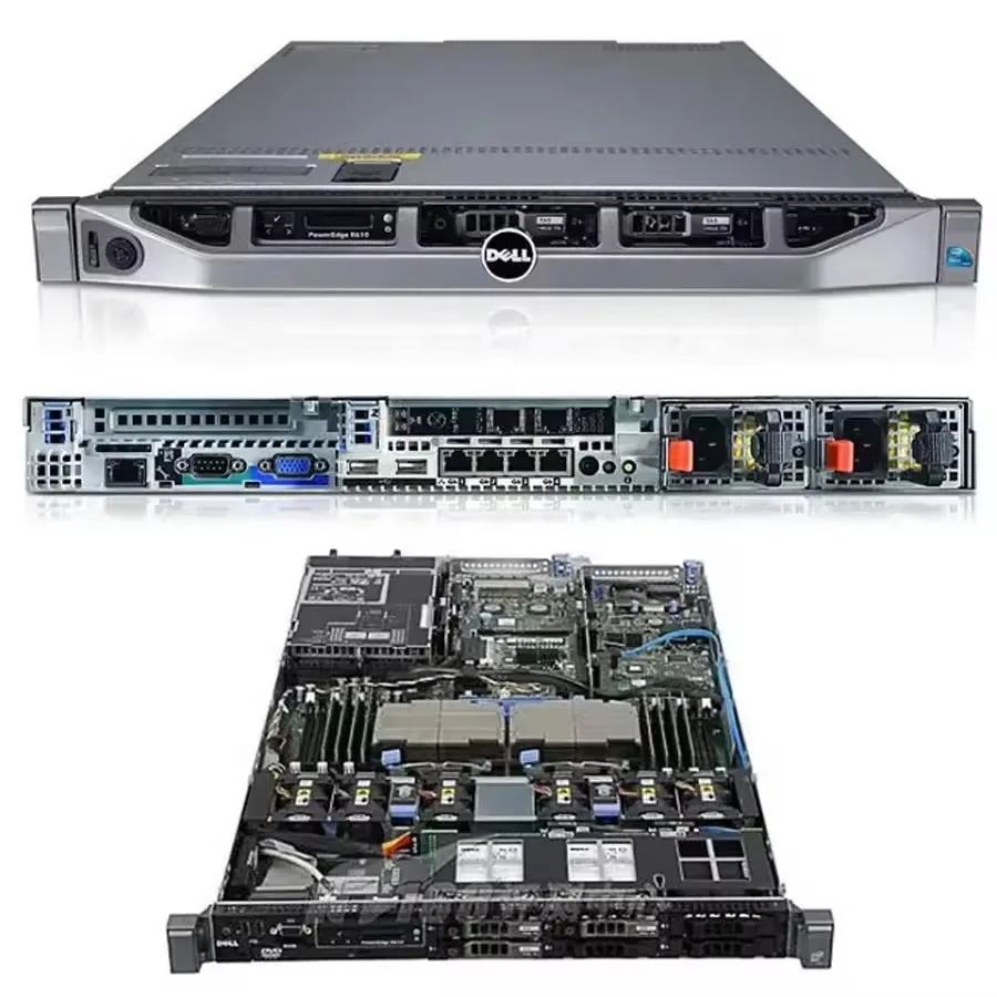 Hot Sale for DELL EMC Poweredge R610 1U Rack Server Used with 2x Intel CPU 1 Year Warranty in Stock 5