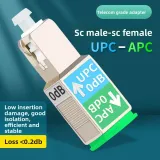 SC/UPC Male to SC/APC Female Fiber Optic Converter Adapter with 10/100Mbps Port for FTTH U