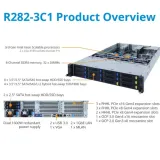 Hot Sale Gigabyte R282-3C1 2U Rack with 3rd Gen Intel Xeon Scalable 12+2-Bay Gen4 NVMe/SAT