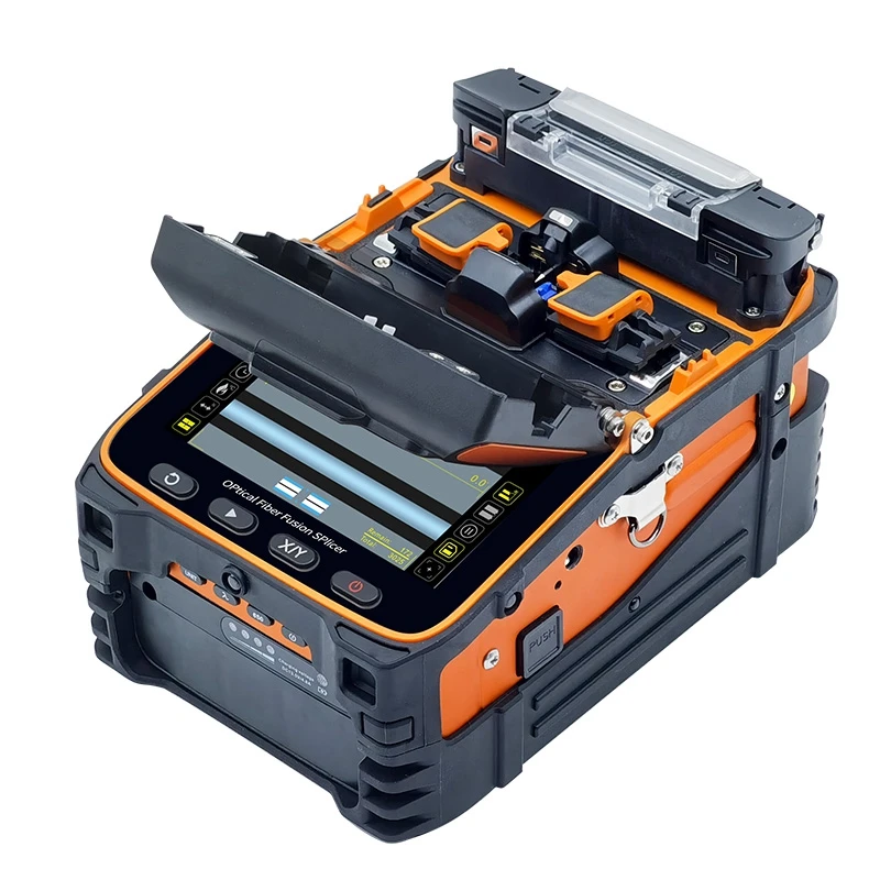 New Model Ftth Ai9 Automatic Fusion Splicing Machine   Fast Splicing 6 Motors Fiber Splicing Ai9 Machine Fusion Splicer Ai-9-boxintelecom