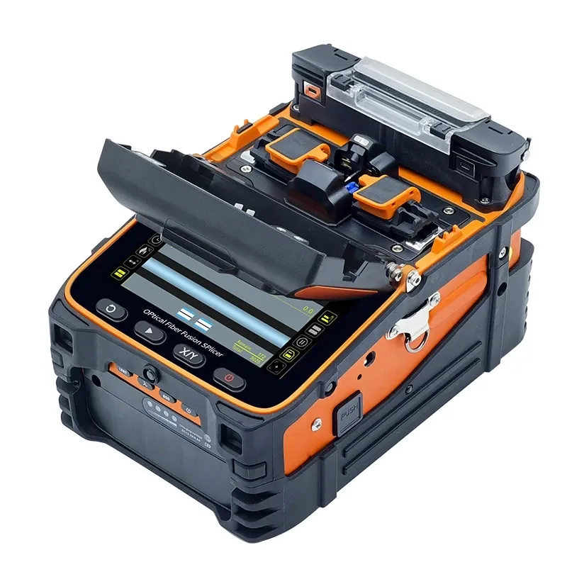 New Model Ftth Ai9 Automatic Fusion Splicing Machine   Fast Splicing 6 Motors Fiber Splicing Ai9 Machine Fusion Splicer Ai-9-boxintelecom