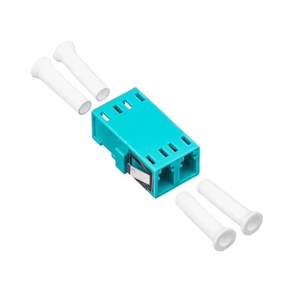 10G OM3 LC Dual Core Fiber Optic Adapter Multimode Flange Coupler Compatible with FC/SC fo