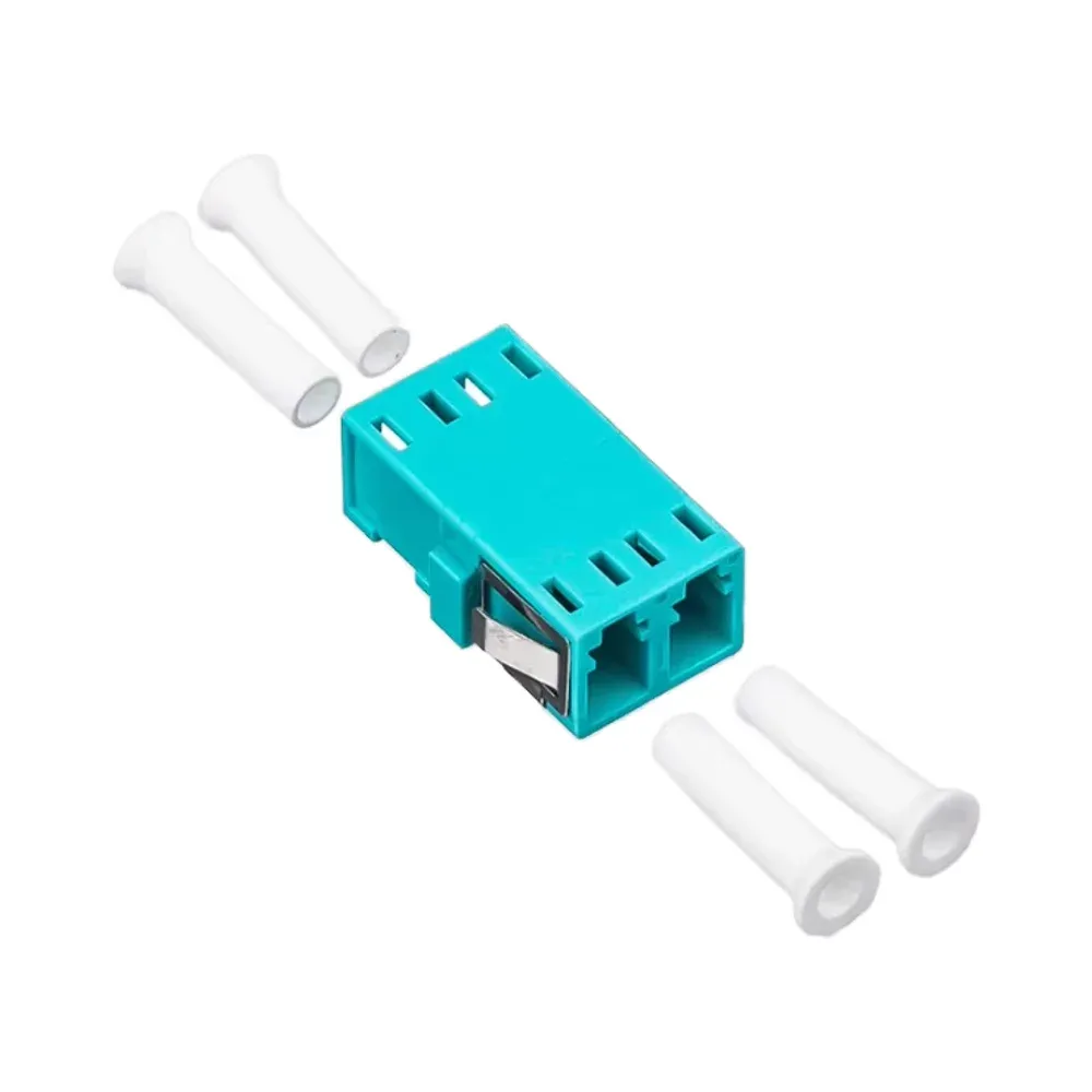 10G OM3 LC Dual Core Fiber Optic Adapter Multimode Flange Coupler Compatible with FC/SC fo