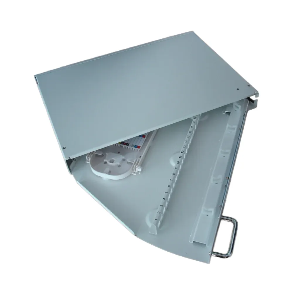 Rotary Type Fiber Optic Distribution Box 1U Patch Panel for 5G FTTH FTTX Broadband Network