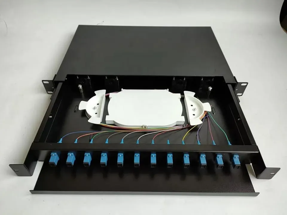 Good quality 19 Inch 12 24 48 cores ODF Optical Termination Box FTTH ODF 24 Ports 48 72 96