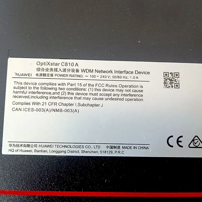 OptiXstar C810 a TMH2UXCL102 3059515 Integrated Service Access Wavelength Division Equipment C810A