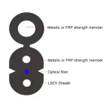 GJYXCH GJYXFCH 1 24 Core Indoor & Outdoor Optical Fiber Cable G657A1 A2 Self-Support Fig 8
