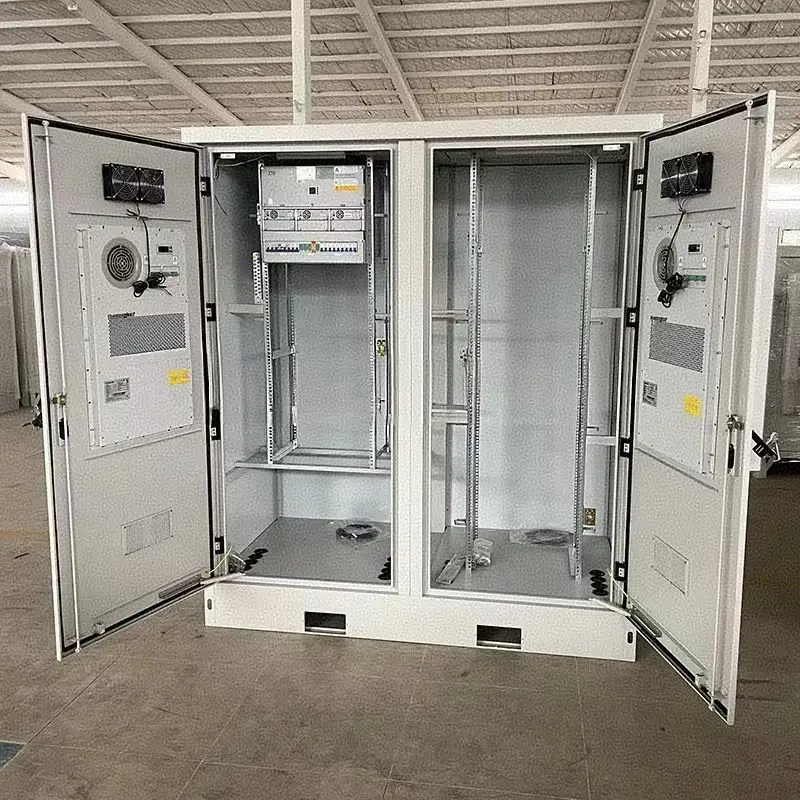 Customized 5G Communication IP65 Steel Cabinet 2.1M Outdoor Integrated Electronic Instrument Housing Double Door Aluminum Alloy-boxintelecom