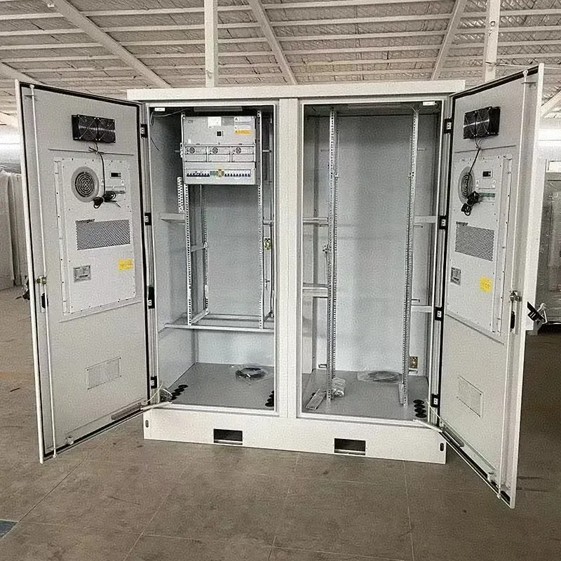 Customized 5G Communication IP65 Steel Cabinet 2.1M Outdoor Integrated Electronic Instrument Housing Double Door Aluminum Alloy-boxintelecom