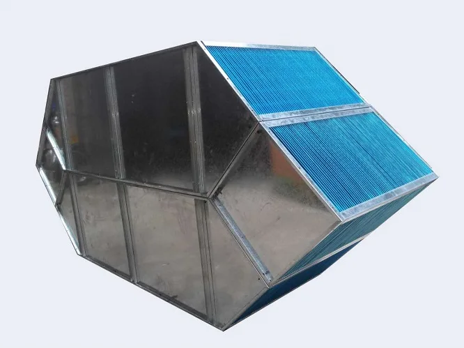 Cross-flow Heat Exchanger Core Air to Air Heat Exchanger Core Is Made of Hydrophilic Aluminum Foil or Epoxy-coated Aluminum Foil-boxintelecom