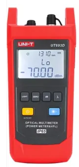 UNI T UT693D Handheld Fiber Optic Tester Optical Power Meter with VFL 10mW IP65