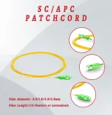 SC/APC-to-SC/APC Outdoor Simplex Optical Fiber Patchcord SX SM LOW IL 0.9/2.0/3.0 Compatib