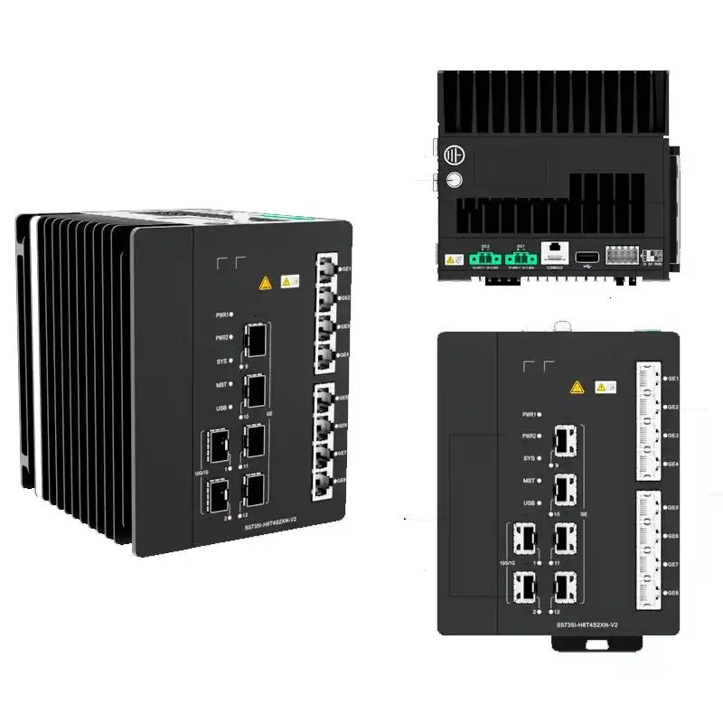 S5735I-H8T4S2XN-V2 8*10/100/1000BASE-T Ports, 4*GE SFP support HSR ,2*10GE SFP+ Ports Network Switch-boxintelecom