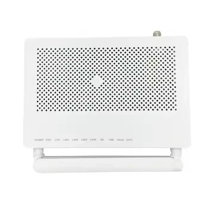 Wholesale Price Shunou EG8247H5 English Version ONU 2POTS+4GE+CATV+2.4G Wi-Fi+1USB XPON GPON EPON Fiber Optic Equipment White 1-boxintelecom