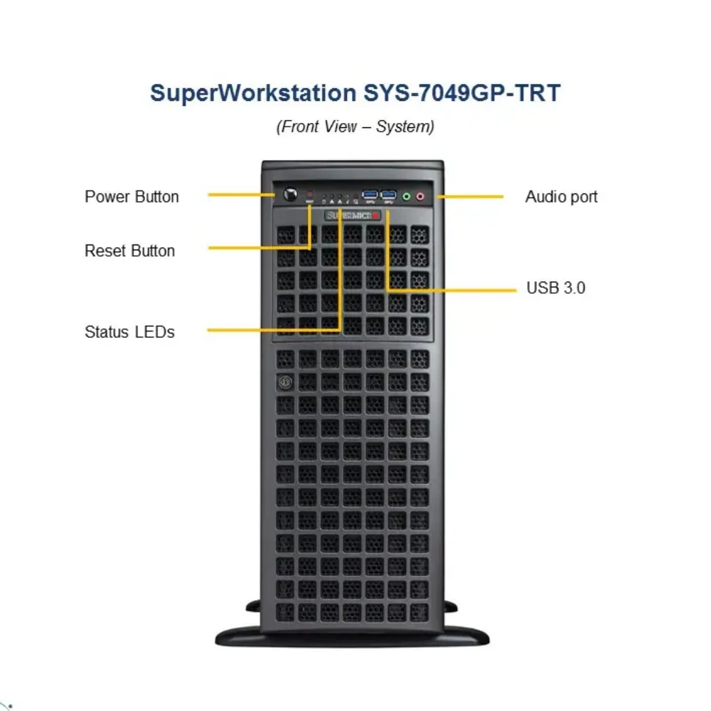 Supermicro SYS-7049GP-TRT Dual LGA3647 DDR4 2200W 4U GPU SuperWorkstation 7049GP-TRT 3