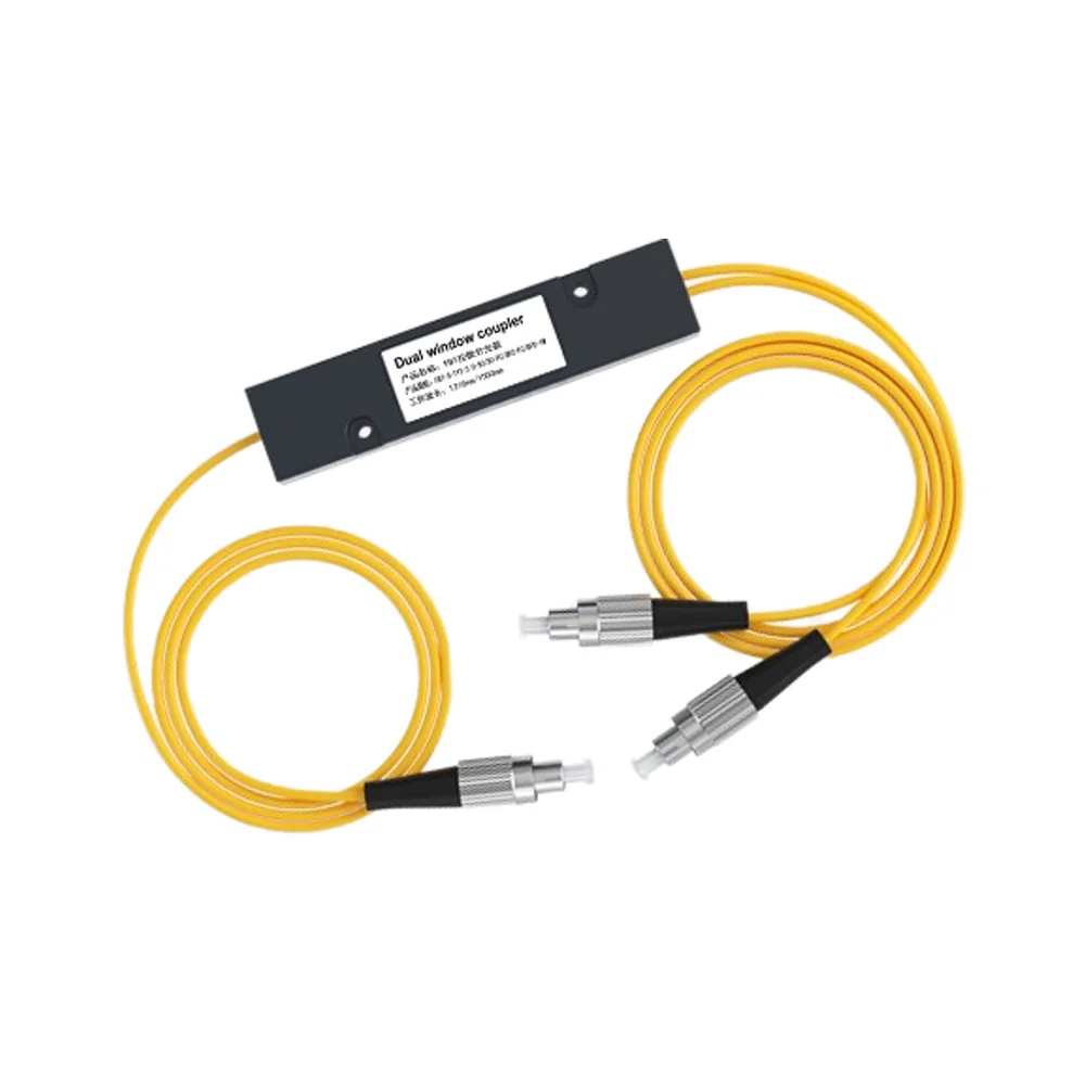 1*2 PLC Fiber Optic Splitter SC UPC 2 Way FTTH Splitter Single Dual Three Window Coupler