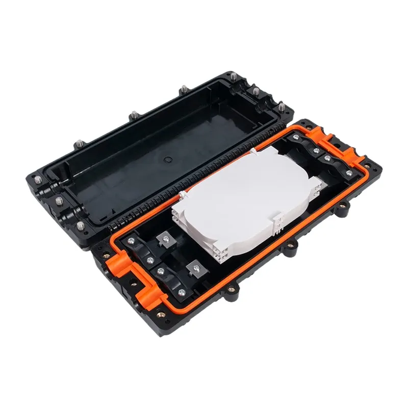 F008 FTTX Fiber Optical Horizontal Type 24/48/96 Cores Splice IP65 Coupling Enclosure Box 