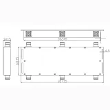 DAS IBS RF Low PIM -160dBc 698-3800MHz 3x3 6dB Hybrid Combiner with 4.3-10 Female Connecto