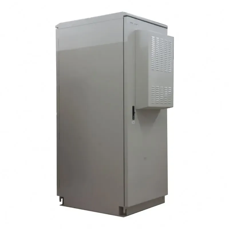 Outdoor 19 Rack Telecom Cabinet with Cooling System Outdoor Telecom Cabinet 22U (19 Inch Rack) + 2-Story Battery Rack-boxintelecom