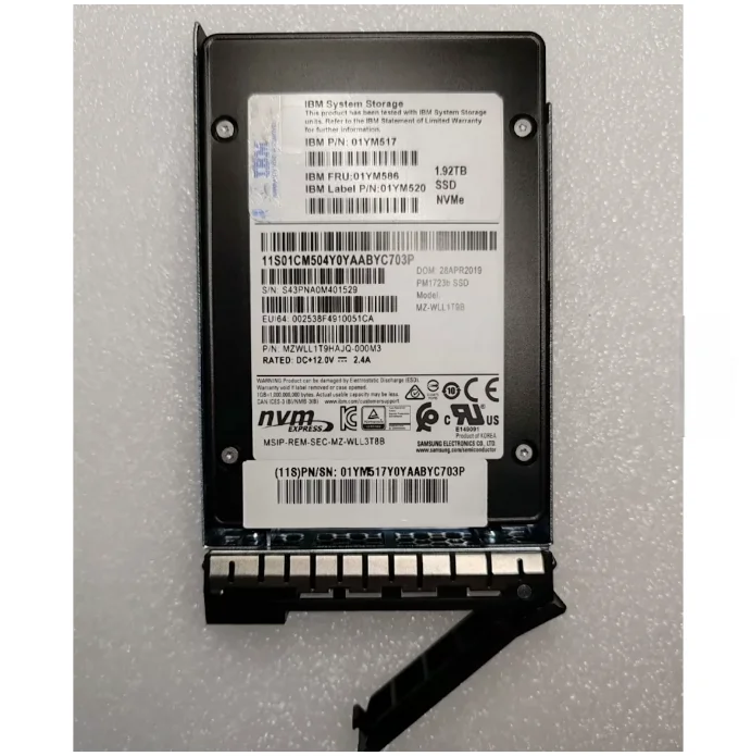 Storage Flagship 15.36TB NVMe Hard Drive Dual Models Available 01YM541/01CM507 PM1723B