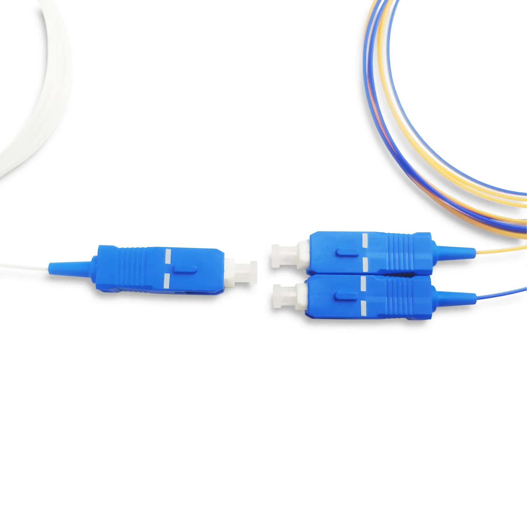 FTTH PLC Splitter 1x2 SCUPC Single Mode PLC Splitter with POE/GSM Support Mini Type Fiber 