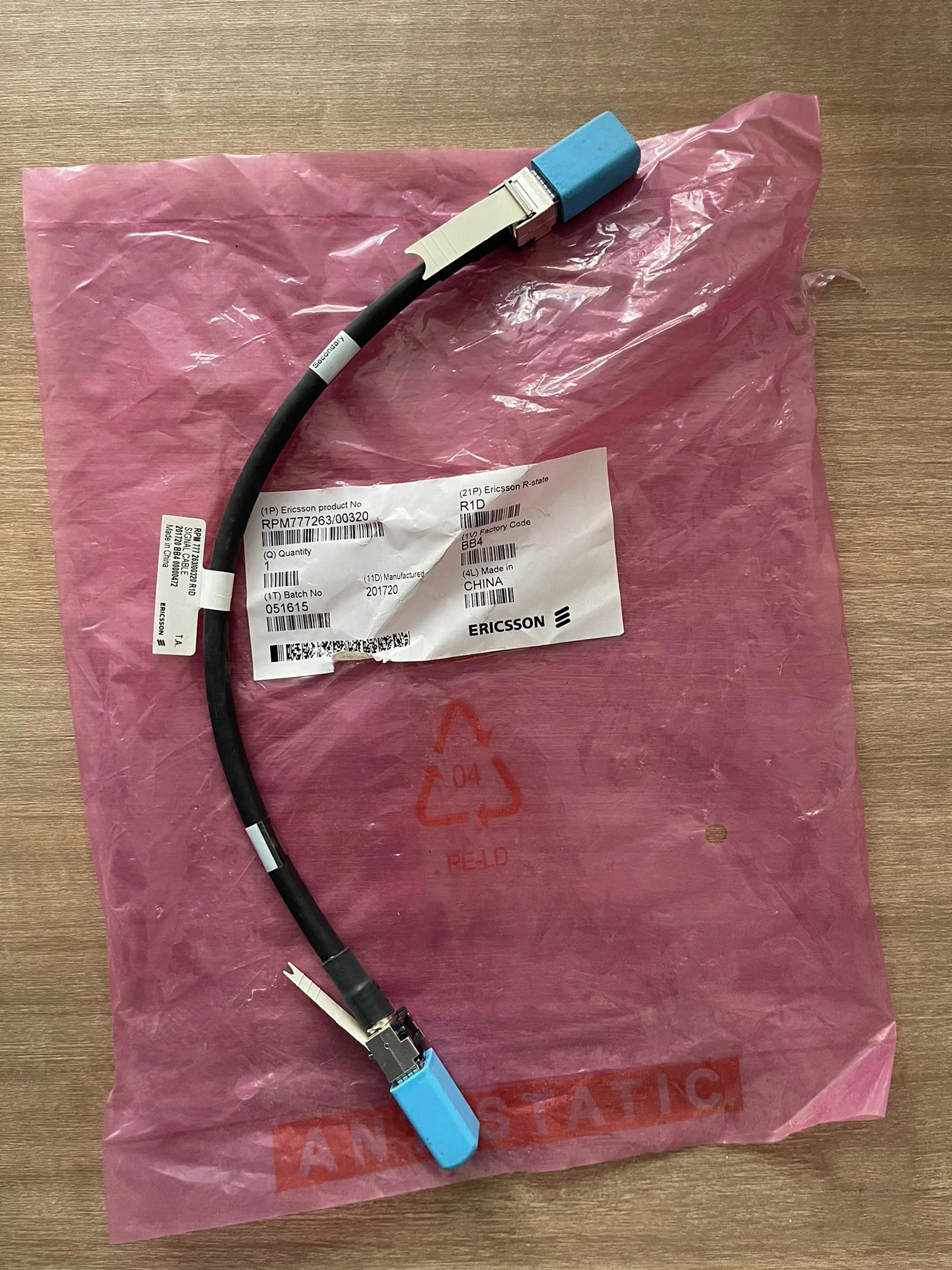 New and Original Telecom Ericson Idl High Speed Signal Cable RPM 777 263/00320-boxintelecom
