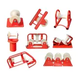 Fiber Optic Pulling Equipment Durable Aluminum Nylon Cable Rollers for Efficient Wire Guid