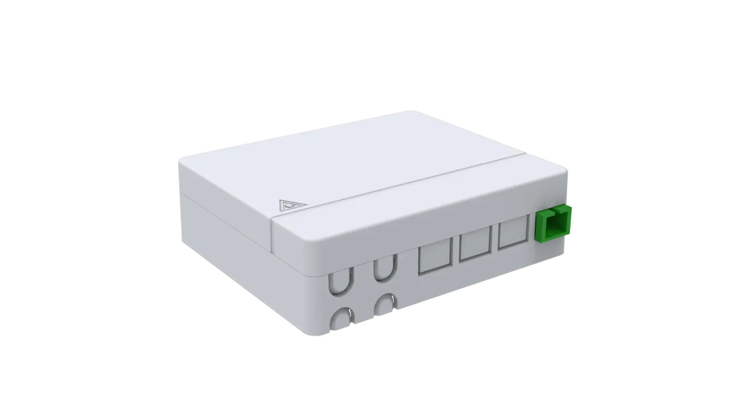 4-Core Fiber Optic Terminal Box POE Network Compatible Used with 2-Port SC & APC Connector