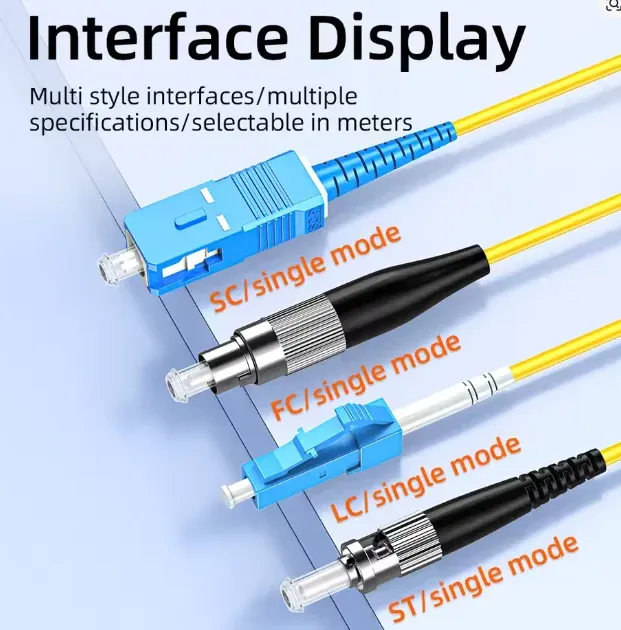 High Quality Fiber Optic Patch Cord Single Mode Multimode SC LC FC ST UPC APC for FTTH Dat