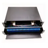 12 24 48 Port Fiber Optic Patch Panel 1U 19 Inches Rack Mount LC SC Full Equipment Din Rai