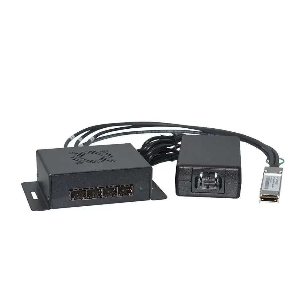 40G QSFP+ Extender to SFP+ Adapter Module Box Breakout to SFP+ Cage qsfp to qsfp cage with eeprom on the cage side-boxintelecom