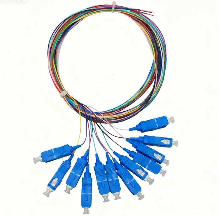 12 Core SC/FC/LC/ST Singlemode Pigtail Fiber Optic Cable - Telecom-Grade Bundle Fiber Patc