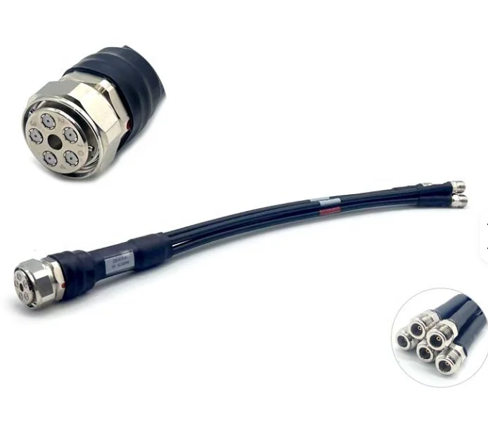 1M Low PIM RF Jumper Cable MQ5 Female to 4.3-10 Female 1/4" Superflex 50Ω