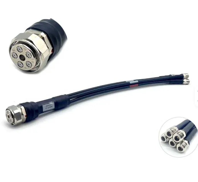 1M Low PIM RF Jumper Cable MQ5 Female to 4.3-10 Female 1/4" Superflex 50Ω