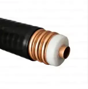 RF Coaxial Cable 1-1/4 RF Corrugated Copper Tube Outer Conductor Feeder Coaxial Foam Cable