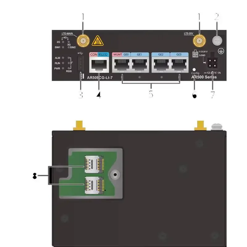 HW AR509CG-Lt-7 50010385 Ar500 Series Network Access LTE Router with SIM Card