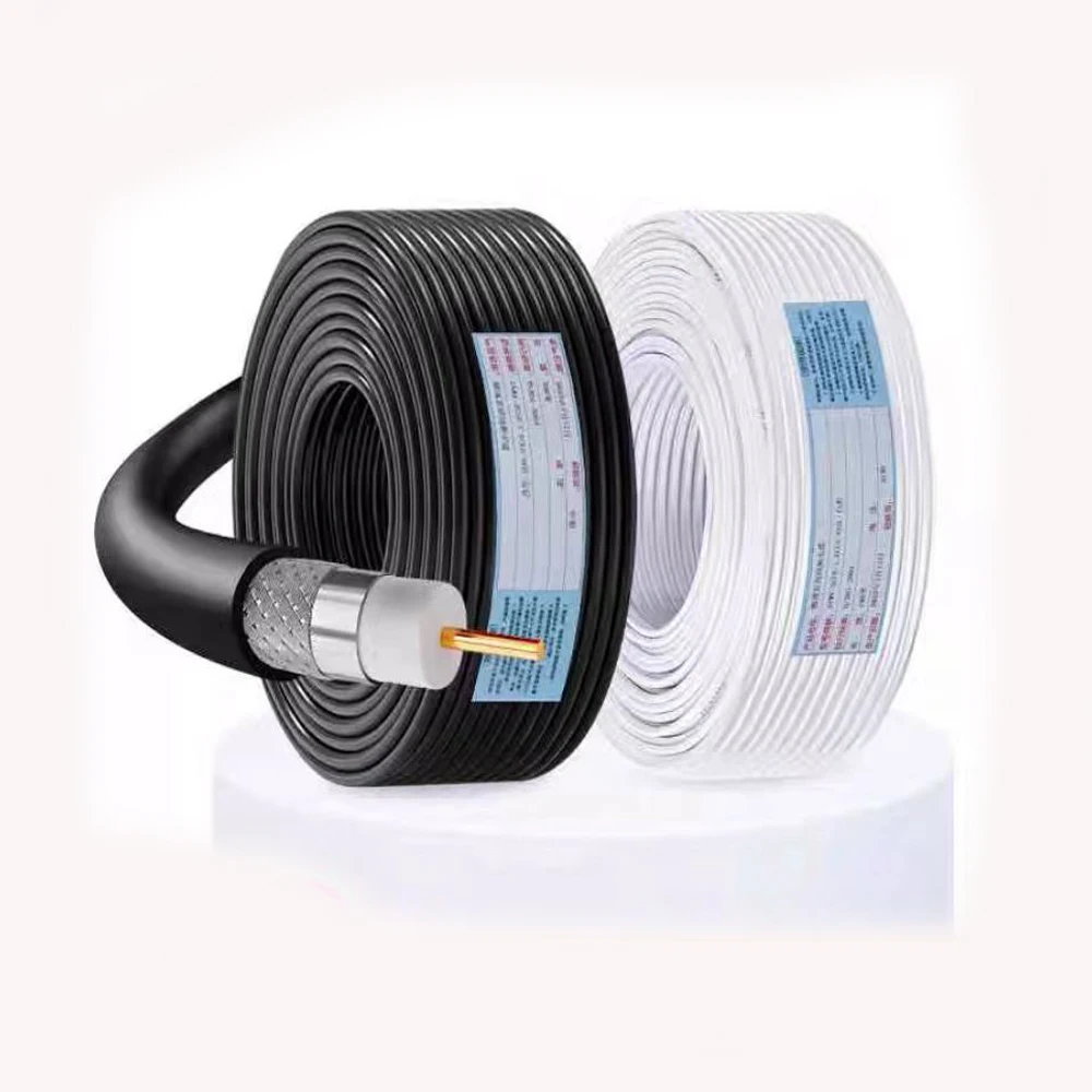 For HCW-1098 3G/6G/12G Fiber Optic Outdoor Video Cable Reel 50m Black 3-Year Warranty CE Certified-boxintelecom