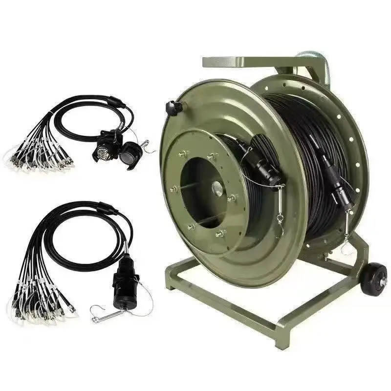 FTTA Fiber Optic Cable Reel Drum with All Disk Body, Claw-Type Sub-Disk, Locking Key for O