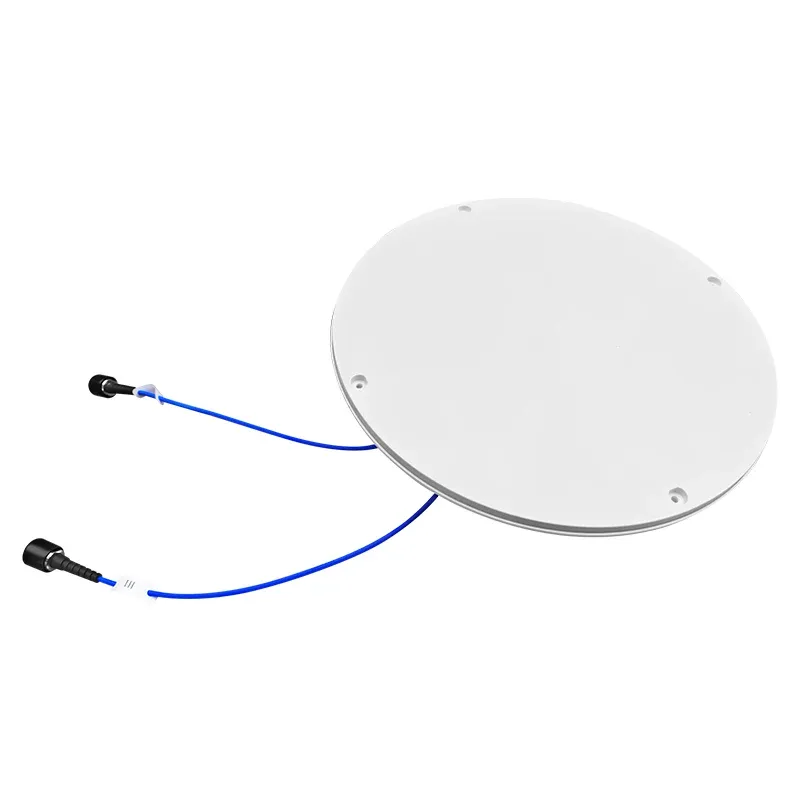 LOW PIM 2-Port WIFI Ceiling Antenna 380-4300MHz  Indoor Flat Omni MIMO Antenna with 4.3-10