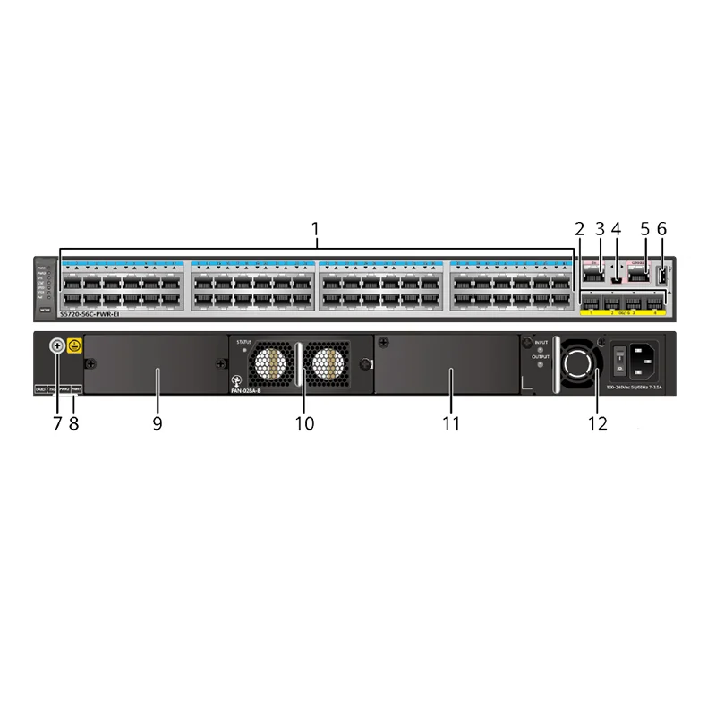 S5710-52C-EI 02353169 48*10/100/1000BASE-T ports 48 port gigabit switch 0