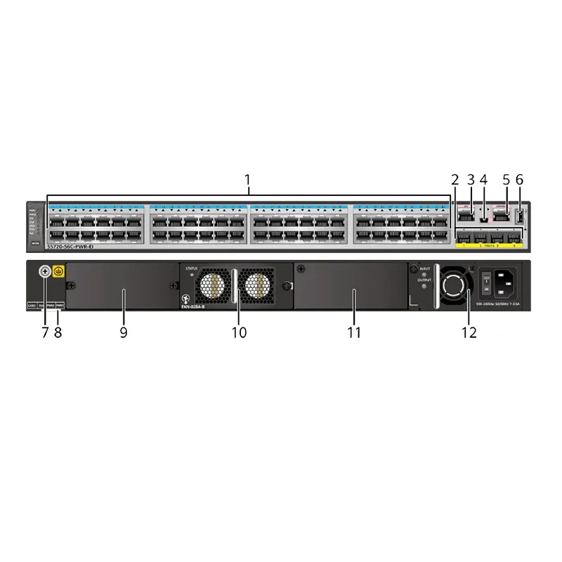 S5710-52C-EI 02353169 48*10/100/1000BASE-T ports 48 port gigabit switch